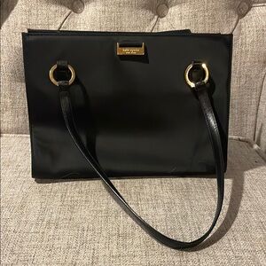 Kate Spade Black and Gold Structured Tote